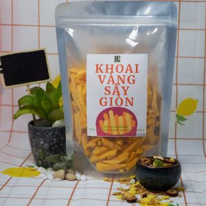 Khoai Lang Vàng Sấy Giòn TROPITO – Ăn Vặt Healthy, Tự Nhiên, Giòn Xốp, Ăn Là Ghiền